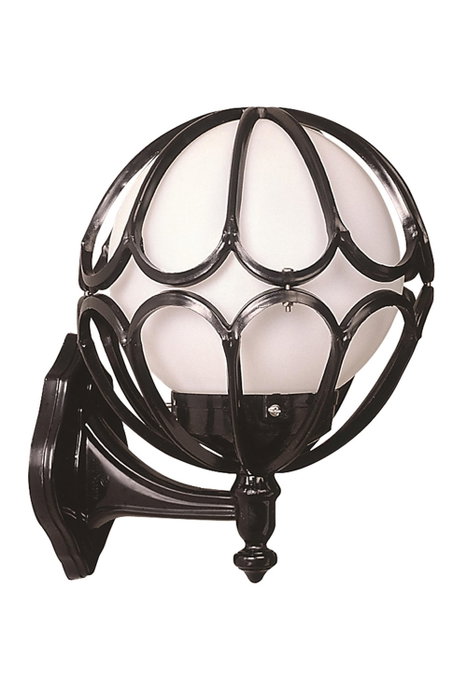 Opviq Lámpara de Pared Exterior Negro y Blanco BAP-68081-BSY-M6-OP